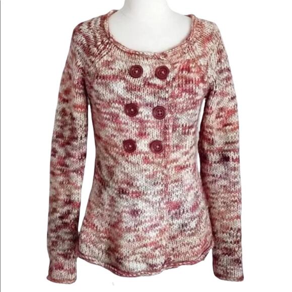 Anthropologie Sleeping On Snow Marled Knit Wool Sweater Jacket Size XS - Picture 1 of 7